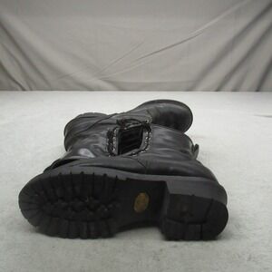 Red Wing Mens 11? Boots Black Leather Zip Lace Work Military Heeled 45EU VTG USA